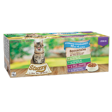 multipack chunks for sterilized cats with veal with turkey with rabbit with goose and duck